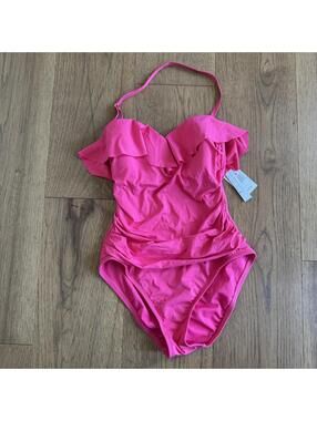 Bleu Rod Beattie Rosy Pink One-Piece Swimsuit Size 4